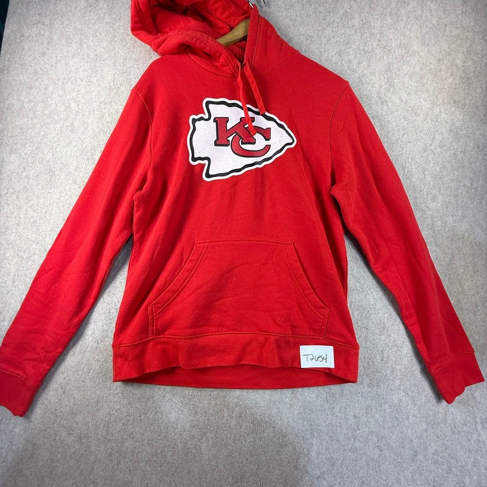 Fanatics Kansas City Chiefs Hoodie Red Arrowhead Logo Sweatshirt Mens Medium